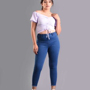 Jegging High Waist Mock Pocket Ankle